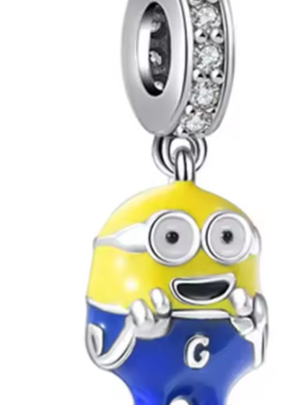 Minions Bob Dangle Charm S925 Silver Charm Fit Pandora Bracelet Necklace